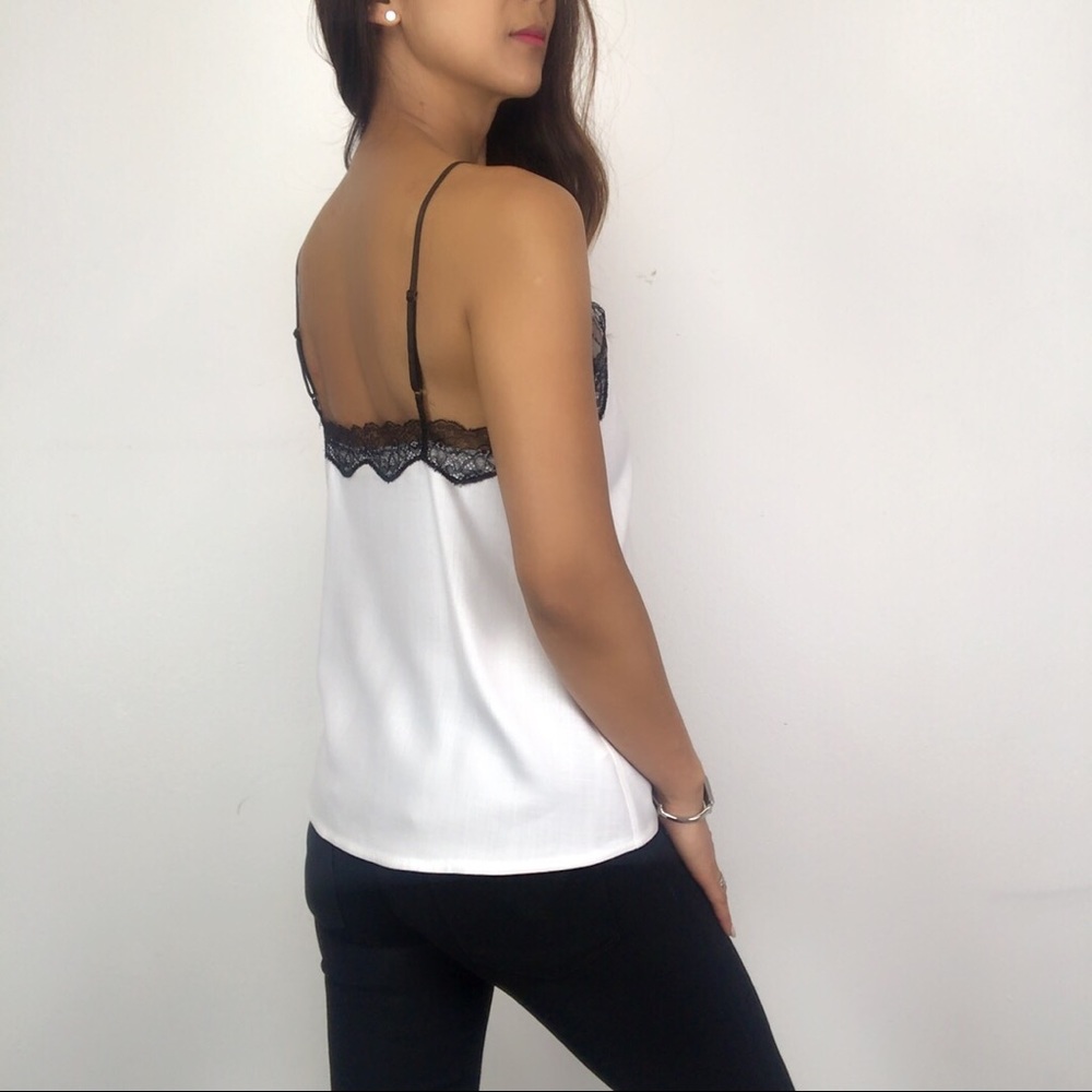 SALE!! Fiona black lace white cami - Picture 4 of 5